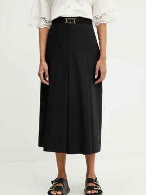 Twinset spódnicospodnie damskie kolor czarny szerokie high waist 251TT202C