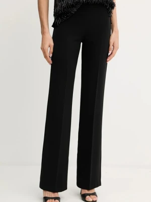 Twinset spodnie damskie kolor czarny dzwony high waist 252TF2013