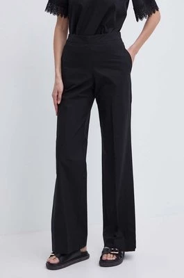 Twinset spodnie damskie kolor czarny proste high waist