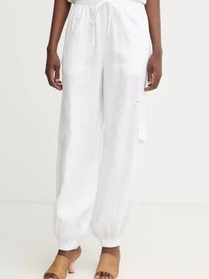 Twinset spodnie damskie lniane