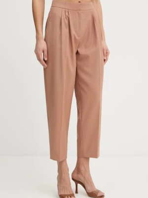 Twinset spodnie damskie z dodatkiem wełny