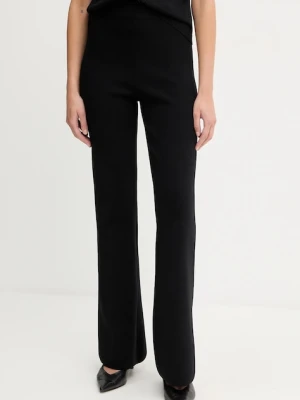 Twinset spodnie dresowe damskie kolor czarny proste high waist 252TP3206