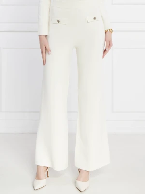 TWINSET Spodnie dzianinowe | Palazzo | high waist kremowy