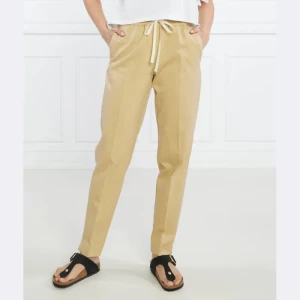 TWINSET Spodnie jogger | Slim Fit | z dodatkiem lnu