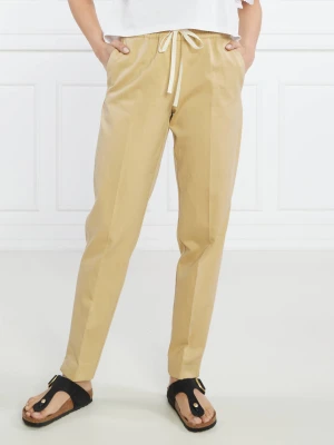 TWINSET Spodnie jogger | Slim Fit | z dodatkiem lnu