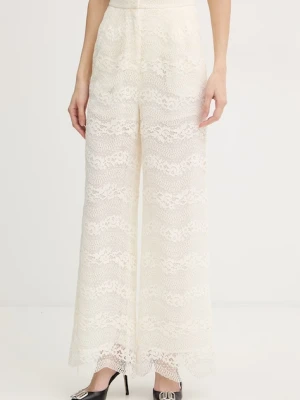 Twinset spodnie palazzo damskie z bawełną