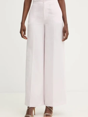 Twinset spodnie z dodatkiem lnu