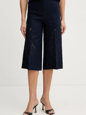 Twinset spodnie z dodatkiem lnu