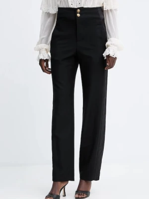 Twinset spodnie z domieszką wełny