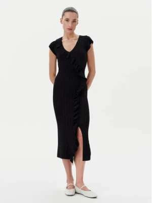 TWINSET Sukienka dzianinowa 251LB3CAA Czarny Slim Fit