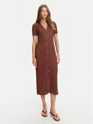 TWINSET Sukienka dzianinowa 251TT3190 Brązowy Slim Fit