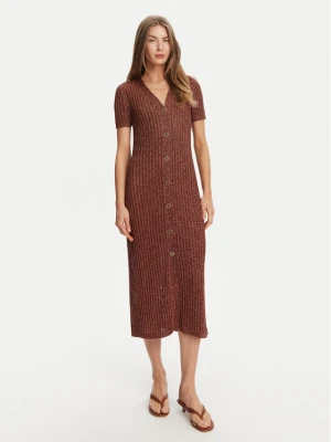 TWINSET Sukienka dzianinowa 251TT3190 Brązowy Slim Fit