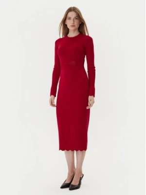 TWINSET Sukienka dzianinowa 252TP3040 Czerwony Slim Fit