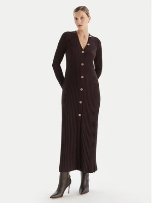 TWINSET Sukienka dzianinowa 252TT3400 Brązowy Slim Fit