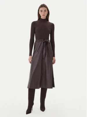 TWINSET Sukienka dzianinowa 252TT3560 Brązowy Slim Fit