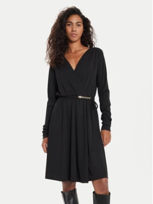 TWINSET Sukienka koktajlowa 241TE2054 Czarny Regular Fit