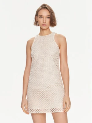 TWINSET Sukienka koktajlowa 241TP2440 Beżowy Regular Fit