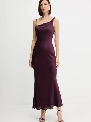 Twinset sukienka kolor bordowy maxi rozkloszowana 252TP2360