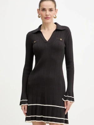 Twinset sukienka kolor brązowy mini rozkloszowana 252TT3230