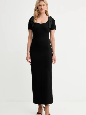 Twinset sukienka kolor czarny maxi dopasowana 252AP2106