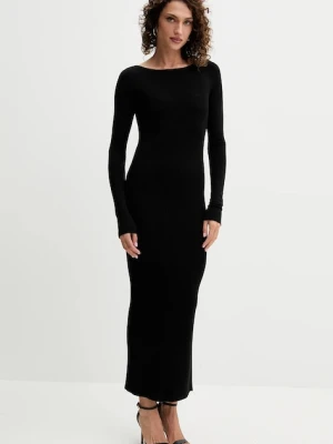 Twinset sukienka kolor czarny maxi dopasowana 252LL3GCC