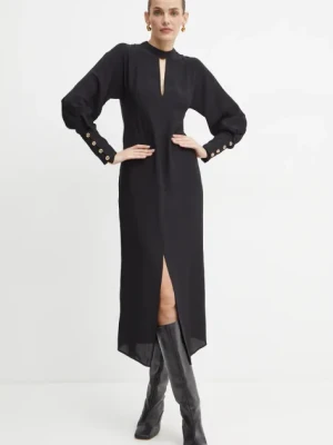 Twinset sukienka kolor czarny maxi prosta 242TT2321