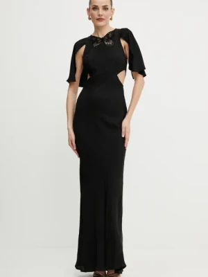 Twinset sukienka kolor czarny maxi prosta 251TS2012