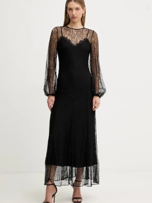 Twinset sukienka kolor czarny maxi prosta 252TT2261