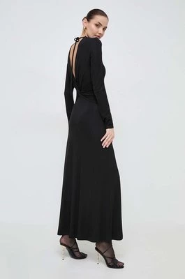 Twinset sukienka kolor czarny maxi prosta