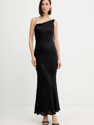 Twinset sukienka kolor czarny maxi rozkloszowana 252TP2360