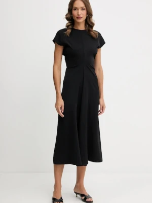 Twinset sukienka kolor czarny midi prosta 252TF2015
