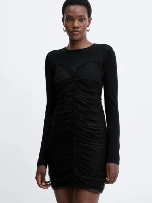 Twinset sukienka kolor czarny mini dopasowana 252TT3261