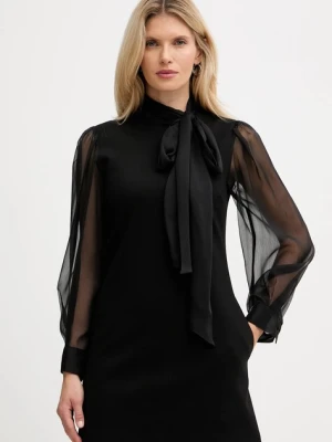 Twinset sukienka kolor czarny mini prosta 252AT2211