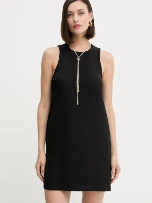Twinset sukienka kolor czarny mini prosta 252TP2302