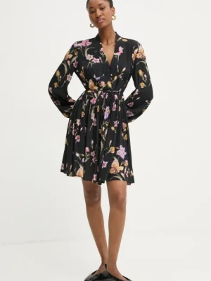 Twinset sukienka kolor czarny mini rozkloszowana 251TP2773