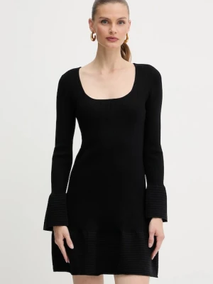 Twinset sukienka kolor czarny mini rozkloszowana 252AP3191