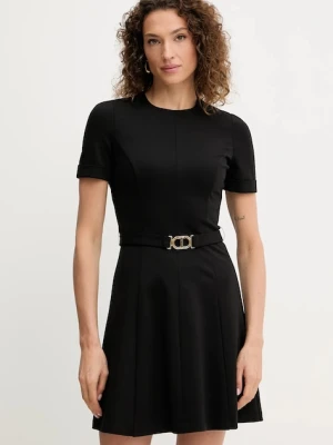 Twinset sukienka kolor czarny mini rozkloszowana 252TP2607