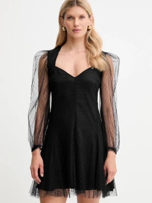 Twinset sukienka kolor czarny mini rozkloszowana 252TP2651
