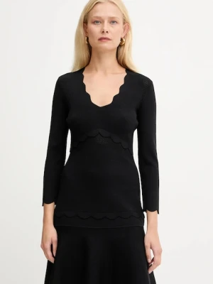 Twinset sukienka kolor czarny mini rozkloszowana 252TP3041