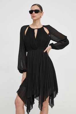 Twinset sukienka kolor czarny mini rozkloszowana