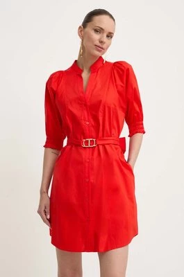 Twinset sukienka kolor czerwony mini oversize