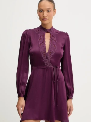 Twinset sukienka kolor fioletowy mini rozkloszowana 252TT2245