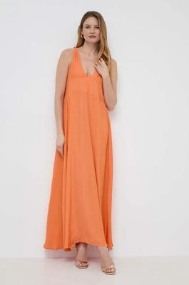 Twinset sukienka kolor pomarańczowy maxi oversize