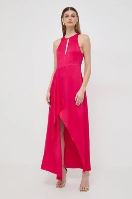 Twinset sukienka kolor różowy maxi rozkloszowana