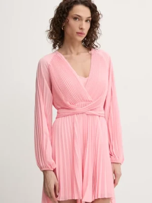 Twinset sukienka kolor różowy mini rozkloszowana 251TP2334