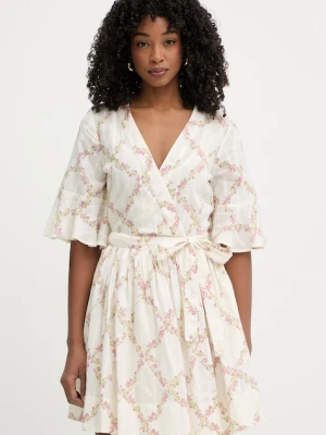 Twinset sukienka kopertowa bawełniana