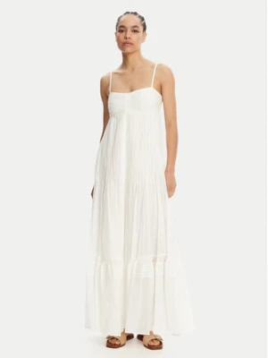 TWINSET Sukienka letnia 251LM2WDD Biały Regular Fit