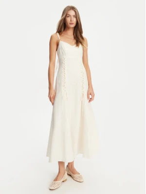 TWINSET Sukienka letnia 251TT2070 Écru Regular Fit