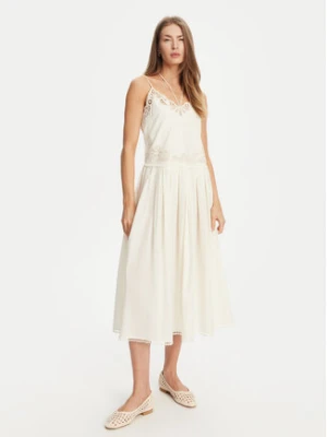 TWINSET Sukienka letnia 251TT2160 Écru Regular Fit