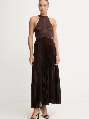 Twinset sukienka plisowana z wiskozą